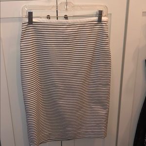 Striped pencil skirt